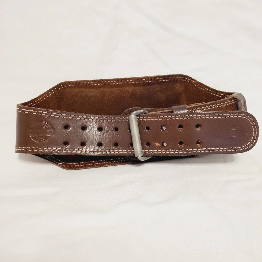 RDX Size M Weightlifting Leather Belt V-Tanned Hand Made Padded Powerlifting